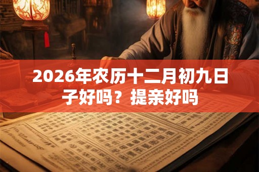 2026年农历十二月初九日子好吗？提亲好吗