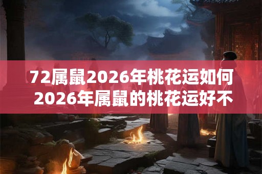 72属鼠2026年桃花运如何 2026年属鼠的桃花运好不好