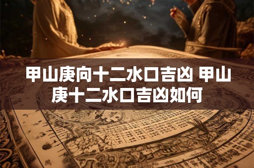 甲山庚向十二水口吉凶 甲山庚十二水口吉凶如何
