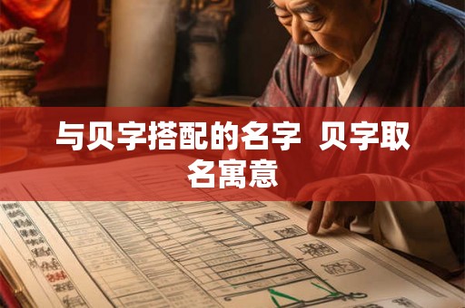 与贝字搭配的名字  贝字取名寓意
