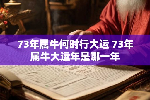 73年属牛何时行大运 73年属牛大运年是哪一年