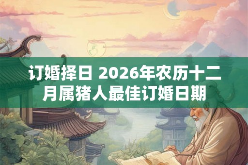 订婚择日 2026年农历十二月属猪人最佳订婚日期 订婚择日 2026年农历十二月属猪人最佳订婚日期