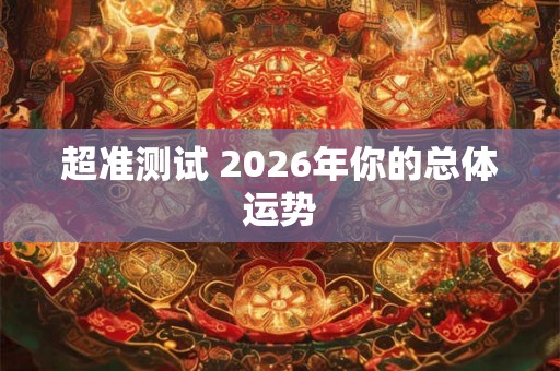 超准测试 2026年你的总体运势 超准测试 2026年你的总体运势