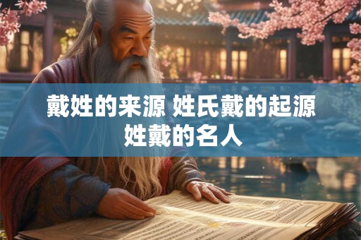 戴姓的来源 姓氏戴的起源 姓戴的名人