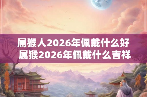属猴人2026年佩戴什么好 属猴2026年佩戴什么吉祥物