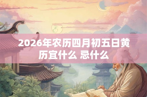2026年农历四月初五日黄历宜什么 忌什么
