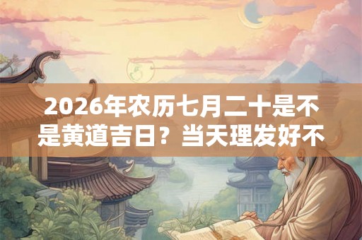 2026年农历七月二十是不是黄道吉日？当天理发好不好？
