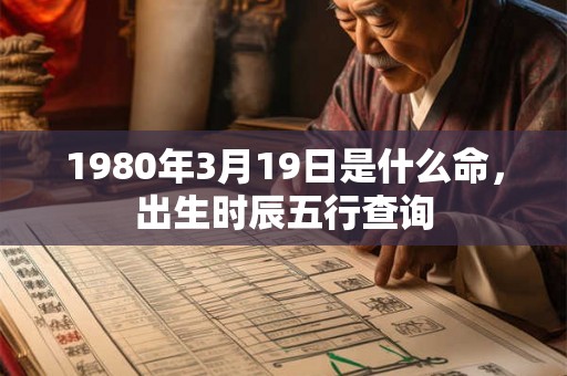 1980年3月19日是什么命，出生时辰五行查询