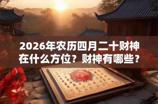 2026年农历四月二十财神在什么方位？财神有哪些？