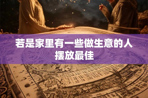 若是家里有一些做生意的人摆放最佳