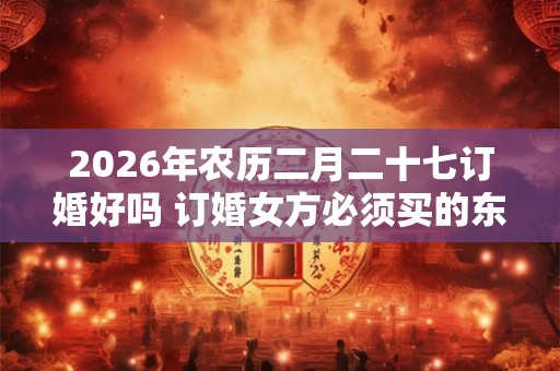 2026年农历二月二十七订婚好吗 订婚女方必须买的东西