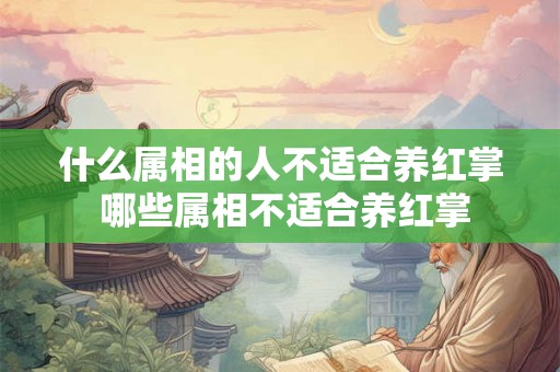 什么属相的人不适合养红掌 哪些属相不适合养红掌