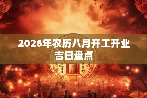2026年农历八月开工开业吉日盘点