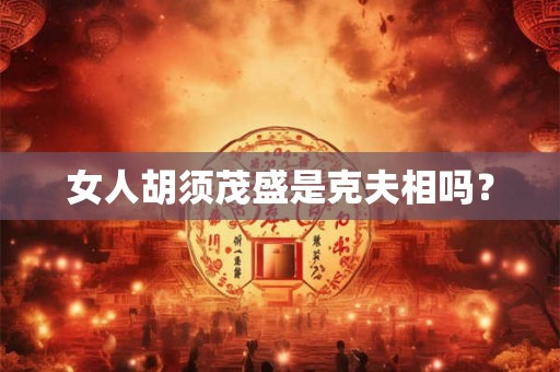 女人胡须茂盛是克夫相吗？