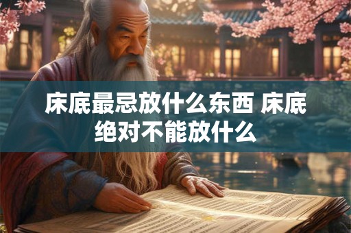 床底最忌放什么东西 床底绝对不能放什么 床底最忌放什么东西 床底绝对不能放什么