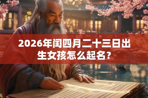2026年闰四月二十三日出生女孩怎么起名？