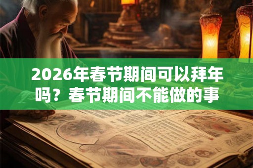 2026年春节期间可以拜年吗?春节期间不能做的事 2026年春节期间可以拜年吗?春节期间不能做的事