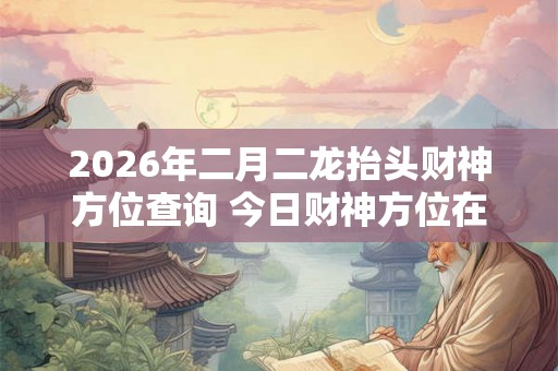 2026年二月二龙抬头财神方位查询 今日财神方位在哪 2026年二月二龙抬头财神方位查询 今日财神方位在哪