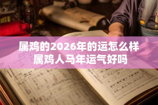 属鸡的2026年的运怎么样 属鸡人马年运气好吗
