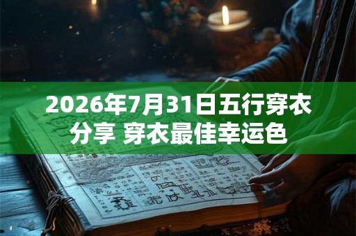 2026年7月31日五行穿衣分享 穿衣最佳幸运色