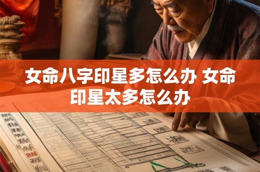 女命八字印星多怎么办 女命印星太多怎么办