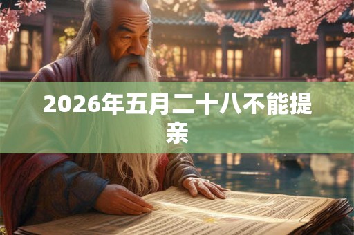 2026年五月二十八不能提亲