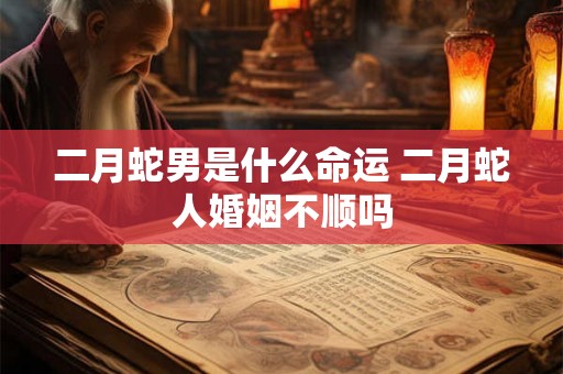 二月蛇男是什么命运 二月蛇人婚姻不顺吗