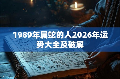 1989年属蛇的人2026年运势大全及破解