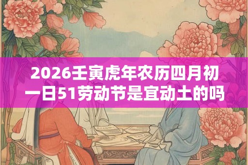 2026壬寅虎年农历四月初一日51劳动节是宜动土的吗？
