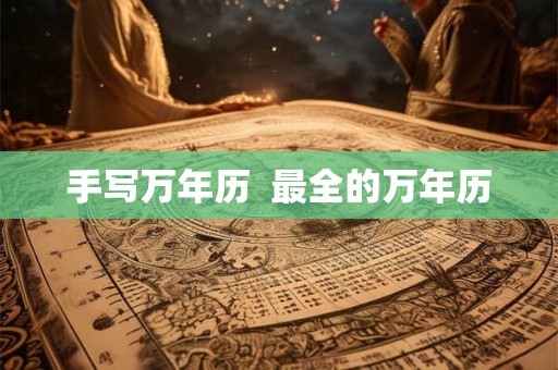 手写万年历  最全的万年历