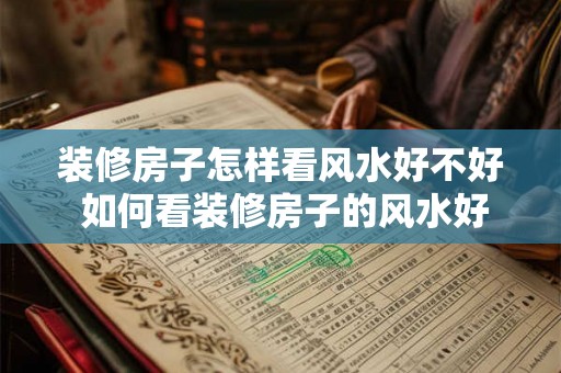 装修房子怎样看风水好不好 如何看装修房子的风水好坏