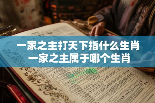 一家之主打天下指什么生肖 一家之主属于哪个生肖 一家之主打天下指什么生肖 一家之主属于哪个生肖