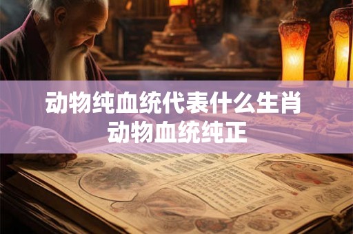 动物纯血统代表什么生肖 动物血统纯正 动物纯血统代表什么生肖 动物血统纯正