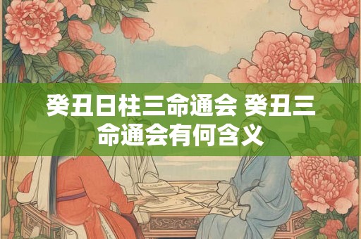 癸丑日柱三命通会 癸丑三命通会有何含义