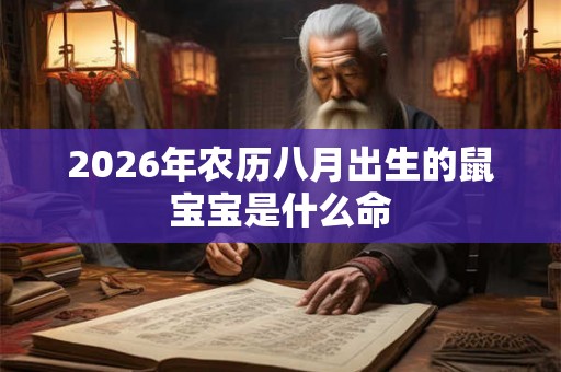 2026年农历八月出生的鼠宝宝是什么命