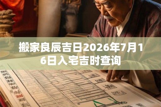 搬家良辰吉日2026年7月16日入宅吉时查询