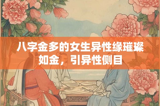八字金多的女生异性缘璀璨如金,引异性侧目 八字金多的女生异性缘璀璨如金,引异性侧目