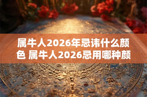 属牛人2026年忌讳什么颜色 属牛人2026忌用哪种颜色