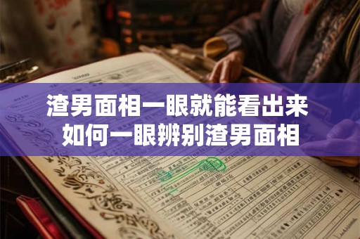 渣男面相一眼就能看出来 如何一眼辨别渣男面相