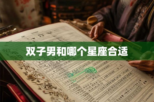 双子男和哪个星座合适