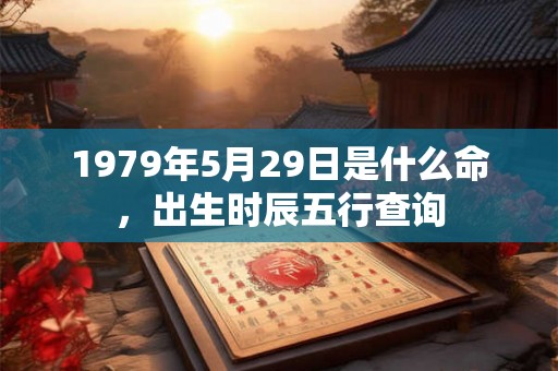 1979年5月29日是什么命，出生时辰五行查询