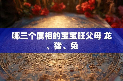 哪三个属相的宝宝旺父母 龙、猪、兔