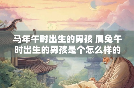 马年午时出生的男孩 属兔午时出生的男孩是个怎么样的人