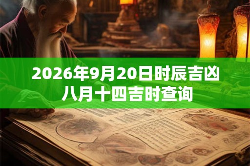 2026年9月20日时辰吉凶 八月十四吉时查询