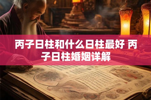 丙子日柱和什么日柱最好 丙子日柱婚姻详解