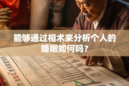 能够通过相术来分析个人的婚姻如何吗？