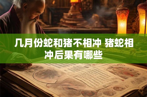 几月份蛇和猪不相冲 猪蛇相冲后果有哪些