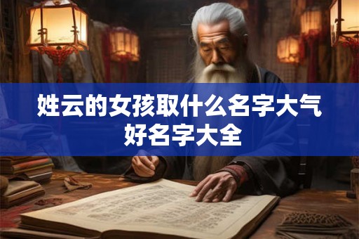 姓云的女孩取什么名字大气 好名字大全