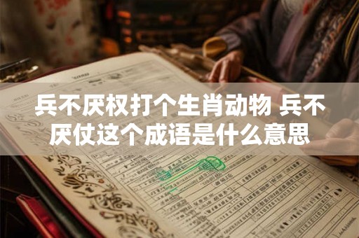 兵不厌权打个生肖动物 兵不厌仗这个成语是什么意思