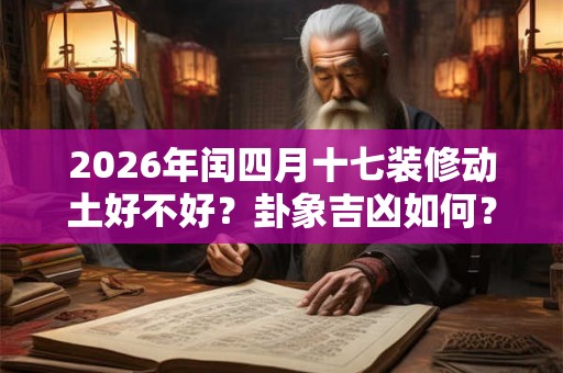 2026年闰四月十七装修动土好不好？卦象吉凶如何？